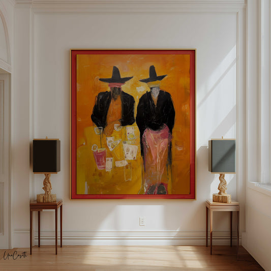 Abstract Cowboy Poker Night