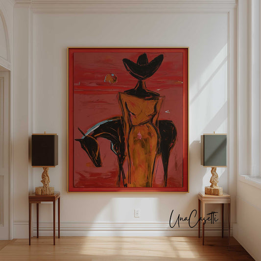 She Rides Alone – Cowgirl & Horse Fine Art Print